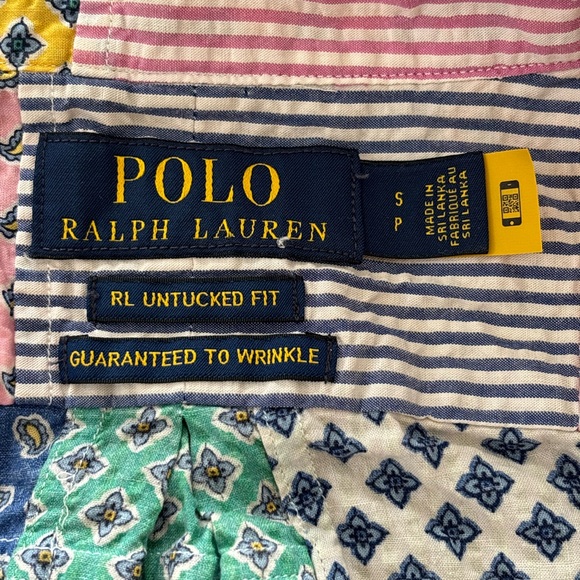 Polo Ralph Lauren Men's Patchwork Seersucker Long Sleeve Button Shirt Size S - Picture 4 of 11